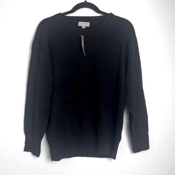 NEW J. Crew Women's Black 100% Cashmere Relaxed Boyfriend Crewneck Sweater XS - Picture 4 of 9